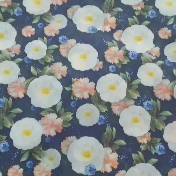 border print knit fabric